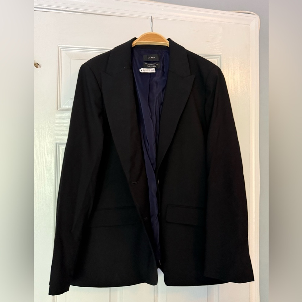 J Crew Sommerser blazer in Italian stretch wool size 22 black - Picture 5 of 6